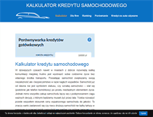 Tablet Screenshot of kalkulatorkredytusamochodowego.com
